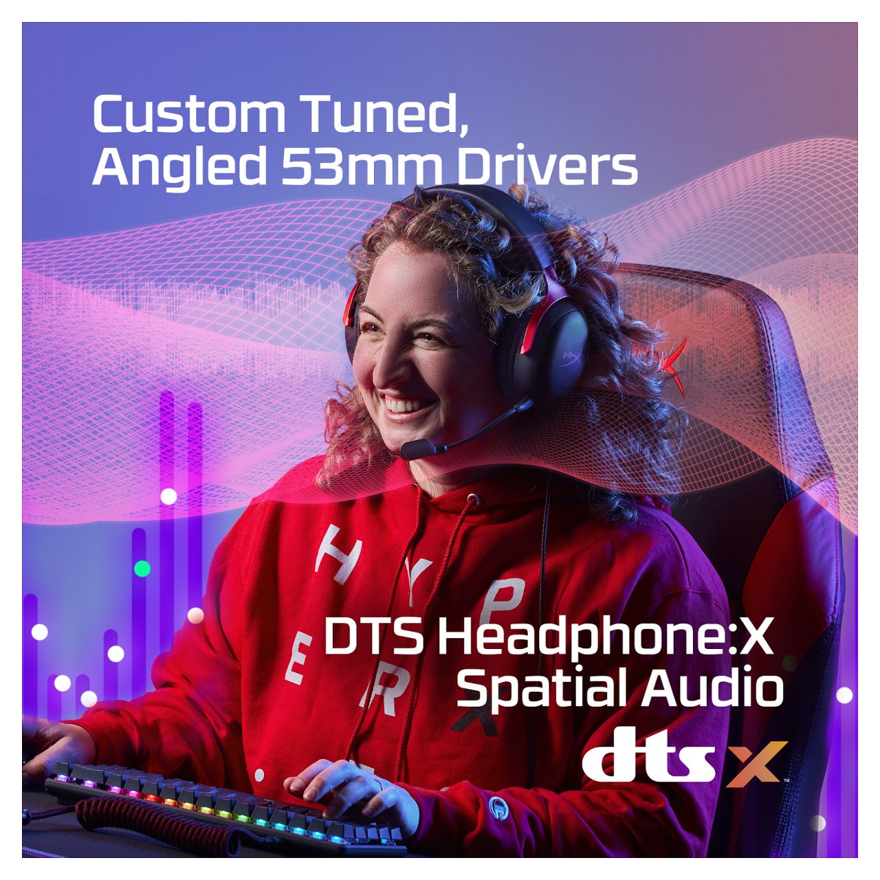 HP HyperX Cloud III Gaming Headset/7.1 Sound/DTS Headphone:X/Spatial Sound/Over-Ear - schwarz/rot