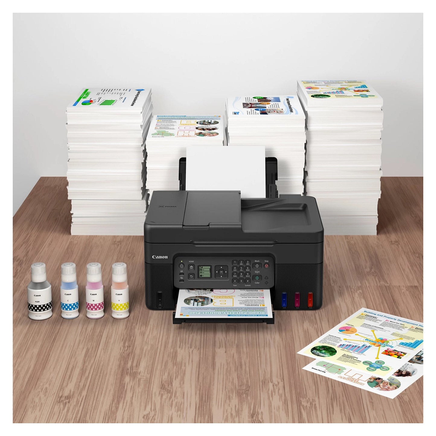 T Canon PIXMA G4570 Megatank Tintenstrahldrucker 4in1 WLAN ADF