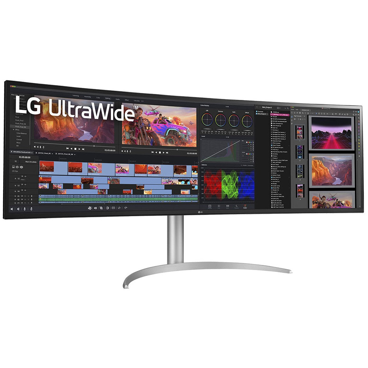 124,46cm/49" (5120x1440) LG UltraWide 49BQ95C-W 32:9 UWDQHD NanoIPS Curved 5ms 144Hz DisplayHDR400 HDMI DP USB-C Speaker