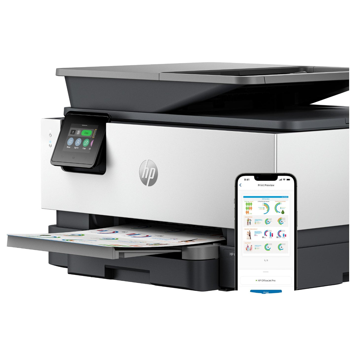 T HP OfficeJet Pro 9120b Tinte-Multifunktionsdrucker 4in1 A4 LAN WLAN ADF Duplex