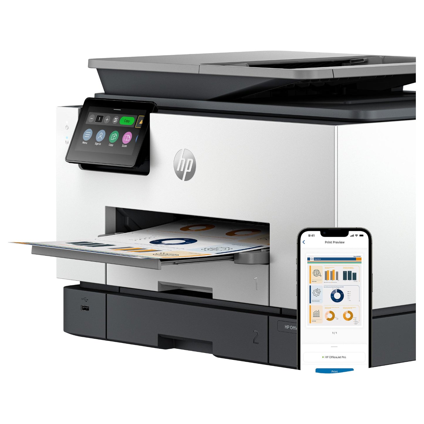 HP OfficeJet Pro 9130b Tinte-Multifunktionsdrucker 4in1 A4 LAN WLAN ADF Duplex