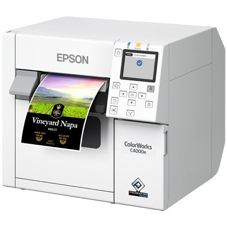 Epson CW-C4000e (bk) Desktop-Farbetikettendrucker mit glänzender Schwarztinte