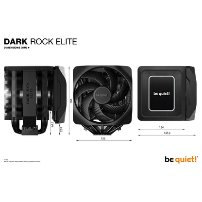 K Cooler be quiet! Dark Rock Elite AMD AM5/AM4 Intel 1851/1700/1200/1150/1151/1155