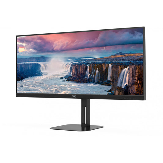 86,4cm/34" (3440x1440) AOC Value-line CU34V5C/BK 21:9 WQHD VA Curved 1ms 100Hz USB-C HDMI DP Speaker Black