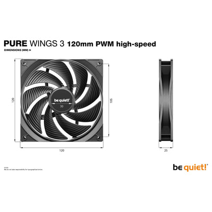 120mm be quiet! Pure Wings 3 PWM high-speed
