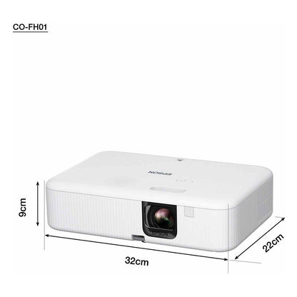 (1920x1080) Epson CO-FH01 3000-Lumen 3-LCD 16:9 HDMI USB Speaker Full HD White