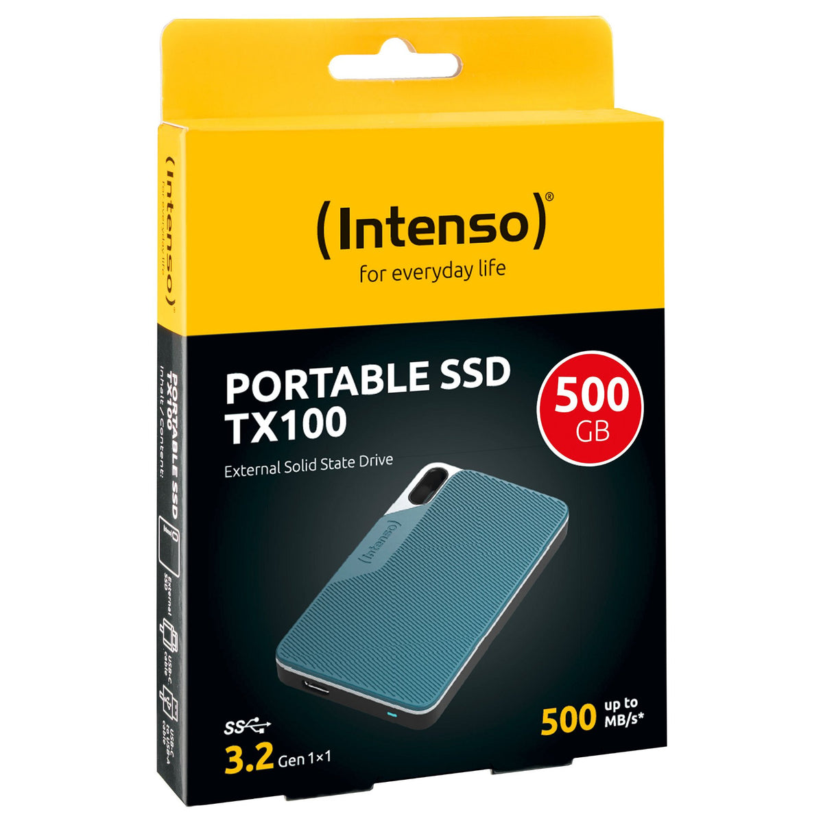 500GB Intenso TX100 Portable USB 3.2 Anthrazit