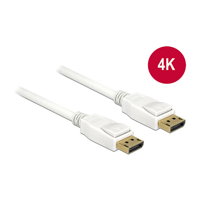 DisplayPort (ST-ST) 3m 4K Delock White