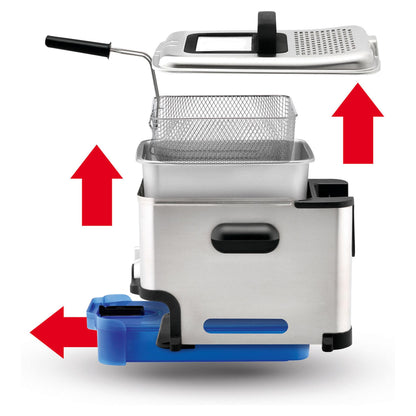 Tefal Oleoclean Pro FR 8040 Inox & Design Fritteuse
