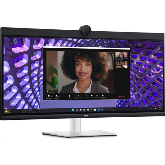 86,71cm/34" (3440x1440) Dell P3424WEB 21:9 Curved WQHD IPS 60Hz 5ms HDMI DP RJ45 Webcam USB-C VESA Black/Silver