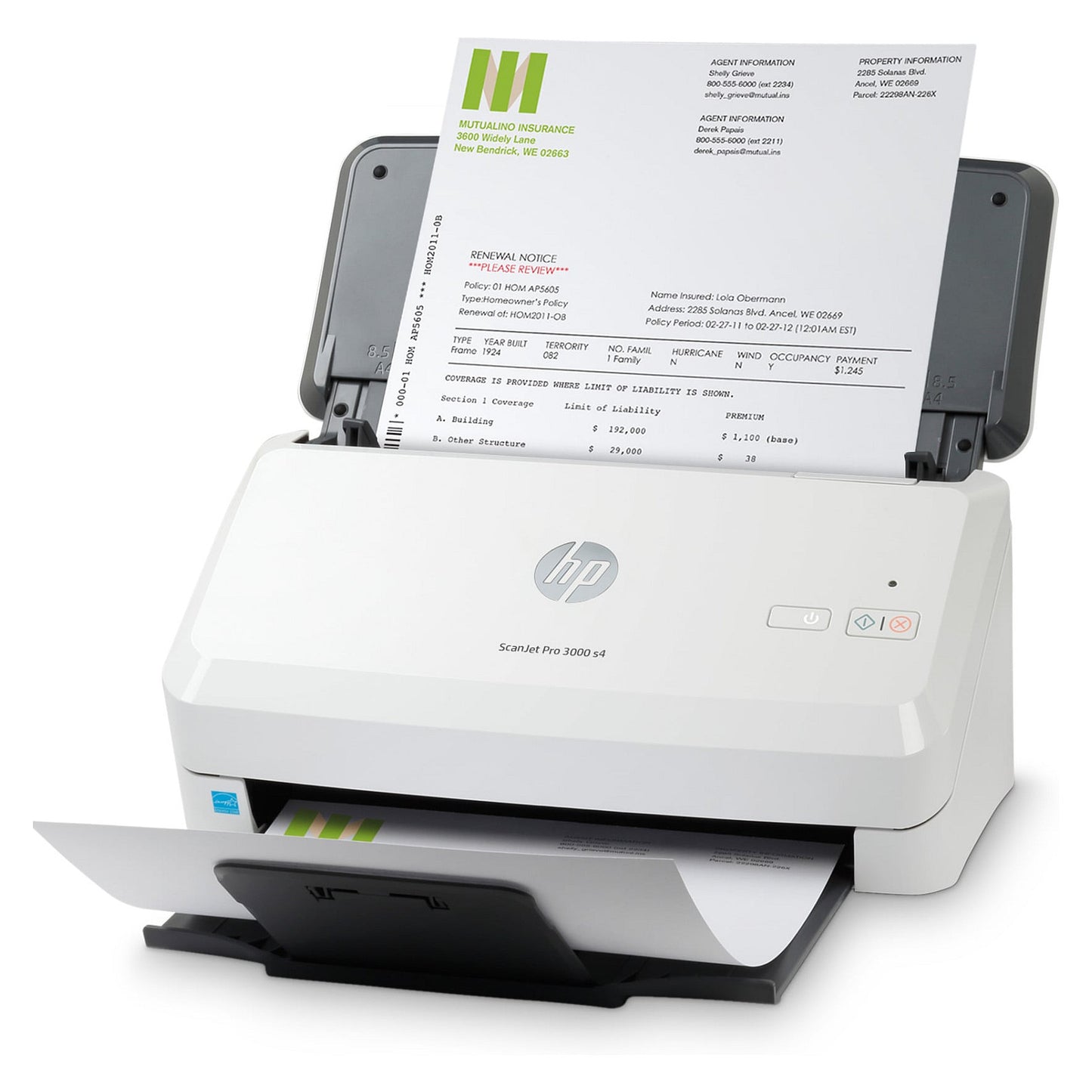 HP Scanjet Pro 3000 s4 Dokumentenscanner 40 S./Min. USB 3.0 ADF Duplex