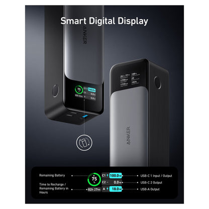 Anker 737 PowerBank GaNPrime 24.000mAh 2 x USB-C 1 x USB-A 140W black