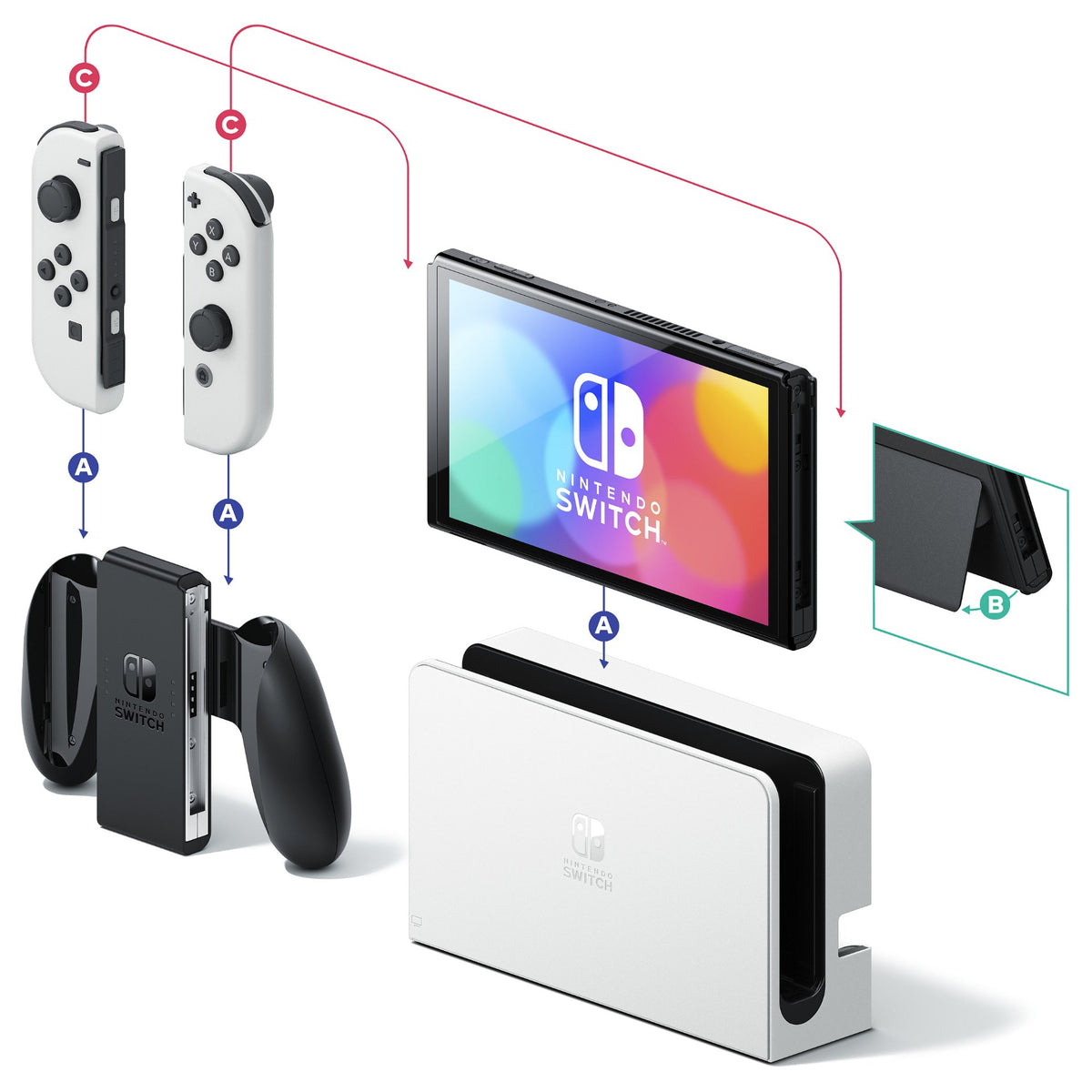 Nintendo Switch OLED - white/white