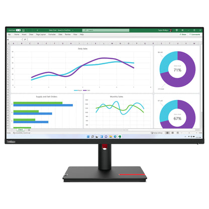 80,0cm/31,5" (2560x1440) Lenovo ThinkVision T32h-30 16:9 WQHD IPS 4ms 60Hz USB-C HDMI 2.0 DisplayPort 1.4 Ethernet USB Kensington