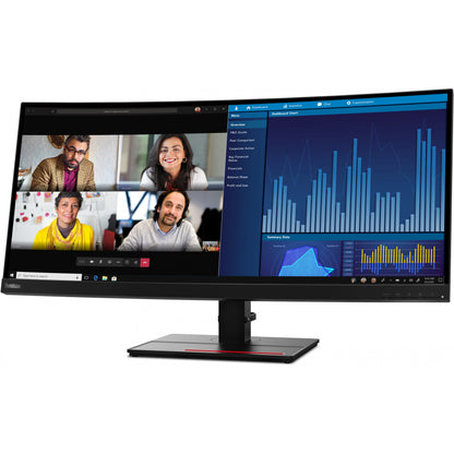 86,7cm/34" (3440x1440) Lenovo ThinkVision P34w-20 21:9 UWQHD IPS Curved 4ms 60Hz HDMI DP USB-C Speaker KVM Black