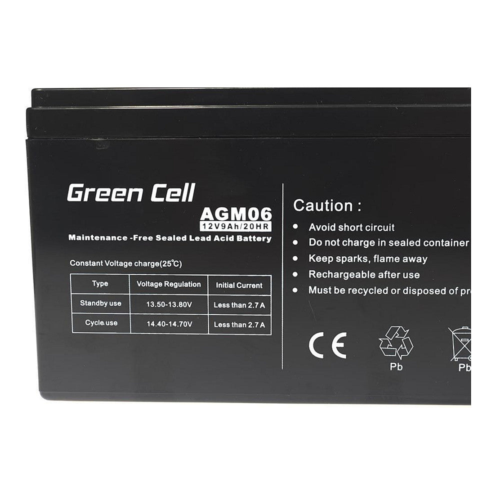 Green Cell Ersatzbatterie AGM06 12V/9Ah