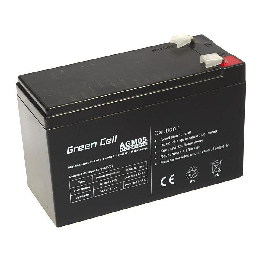 Green Cell Ersatzbatterie AGM05 12V/7.2Ah