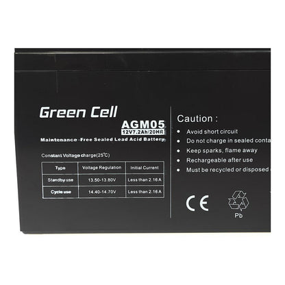 Green Cell Ersatzbatterie AGM05 12V/7.2Ah