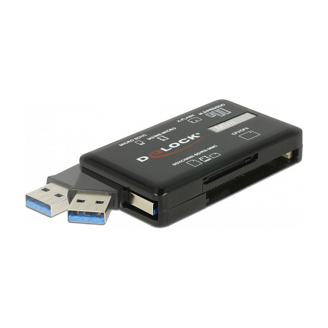 CardReader DeLock USB3.2 SD/microSD/SDHC/microSDHC/SDXC/microSDXC Black