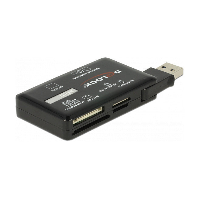 CardReader DeLock USB3.2 SD/microSD/SDHC/microSDHC/SDXC/microSDXC Black