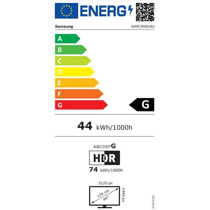 124,5cm/49" (5120x1440) Samsung ViewFinity S9 S49C950UAU 32:9 DQHD Curved 120Hz 5ms HDR400 DP HDMI RJ45 LS Black