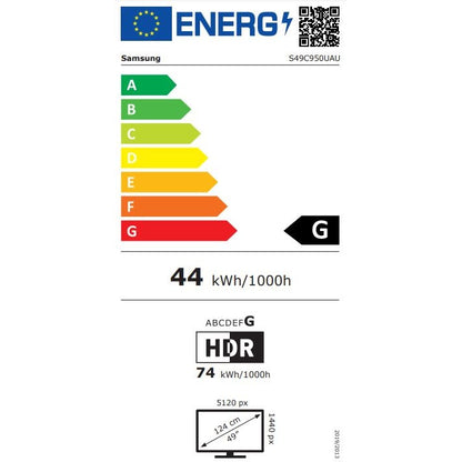 124,5cm/49" (5120x1440) Samsung ViewFinity S9 S49C950UAU 32:9 DQHD Curved 120Hz 5ms HDR400 DP HDMI RJ45 LS Black
