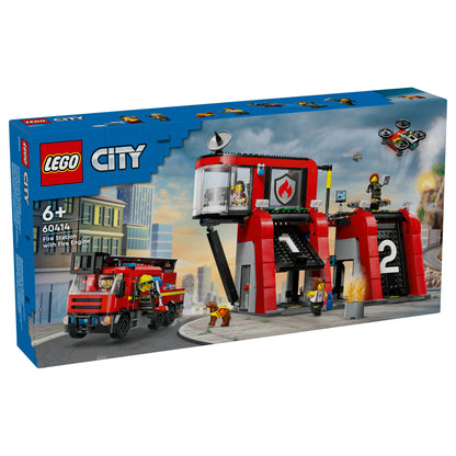 LEGO City Feuerwehrstation mit Drehleiterfahrzeug 60414