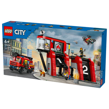 LEGO City Feuerwehrstation mit Drehleiterfahrzeug 60414