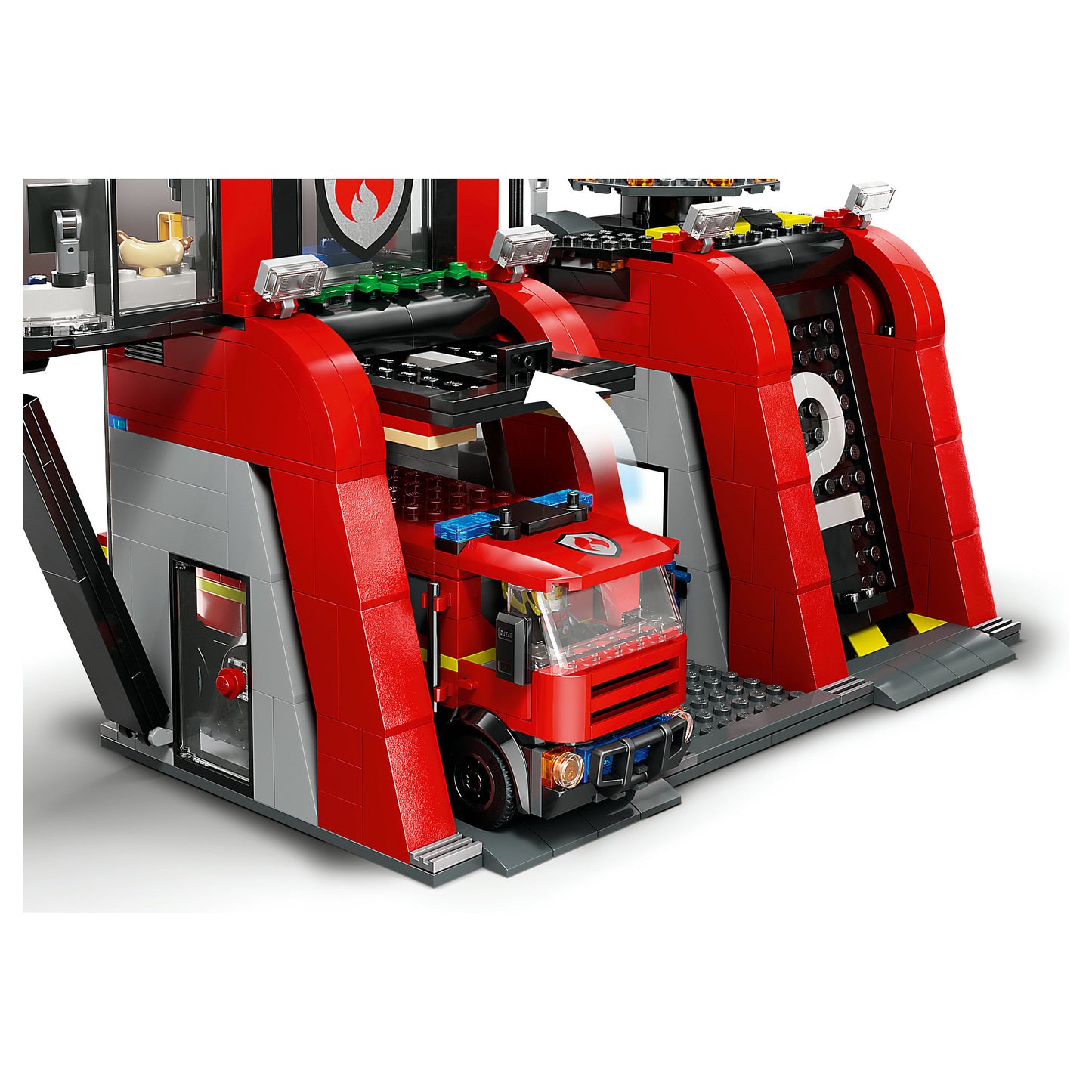LEGO City Feuerwehrstation mit Drehleiterfahrzeug 60414