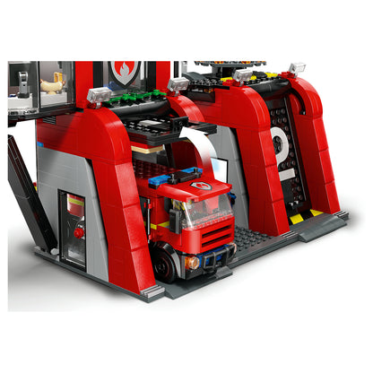 LEGO City Feuerwehrstation mit Drehleiterfahrzeug 60414