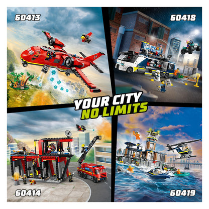 LEGO City Feuerwehrstation mit Drehleiterfahrzeug 60414