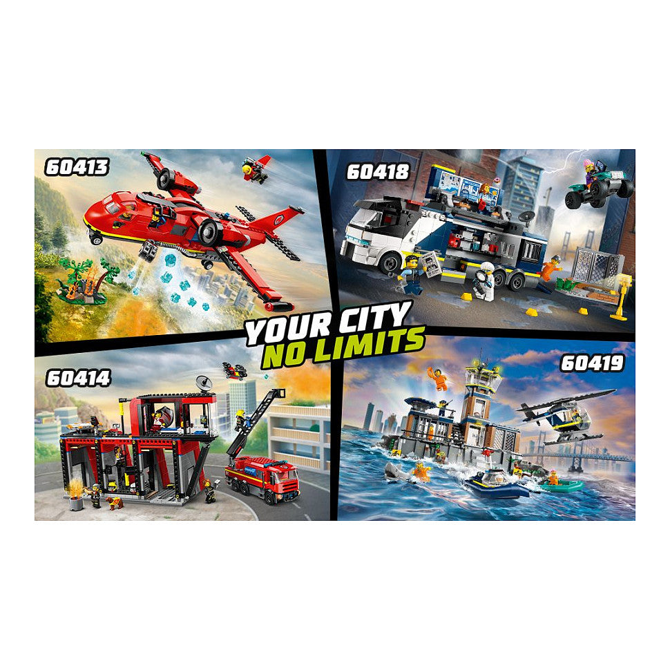 LEGO City Feuerwehrstation mit Drehleiterfahrzeug 60414