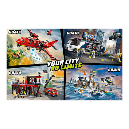 LEGO City Feuerwehrstation mit Drehleiterfahrzeug 60414