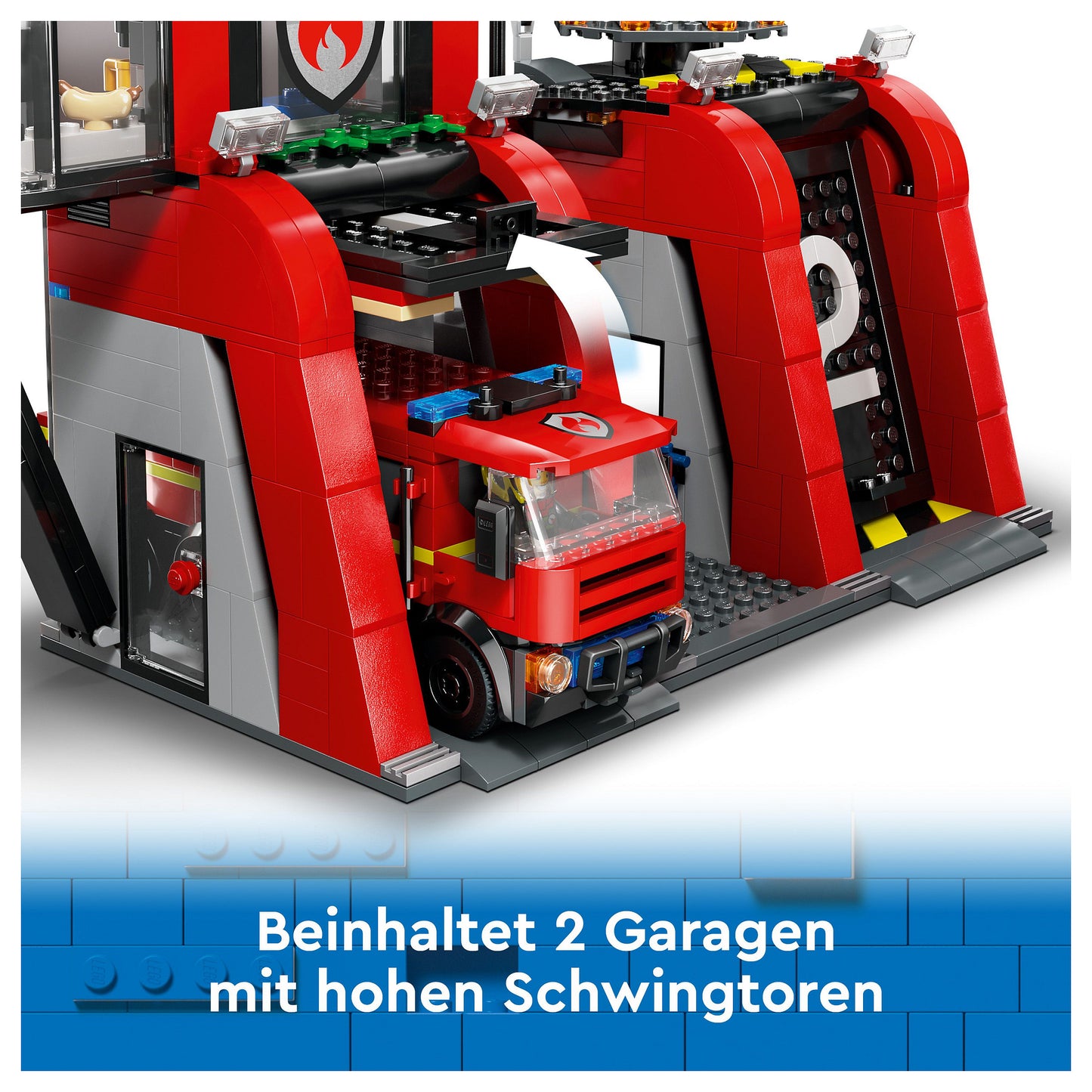 LEGO City Feuerwehrstation mit Drehleiterfahrzeug 60414