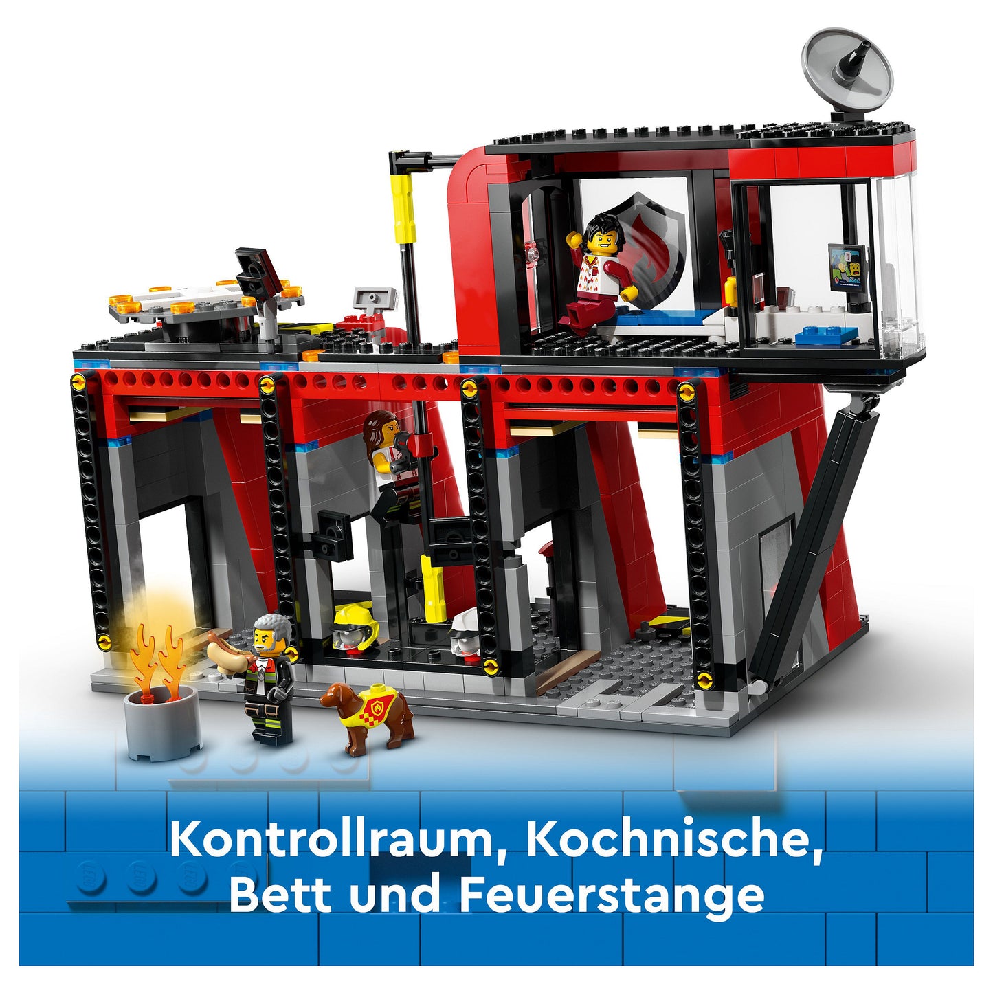 LEGO City Feuerwehrstation mit Drehleiterfahrzeug 60414