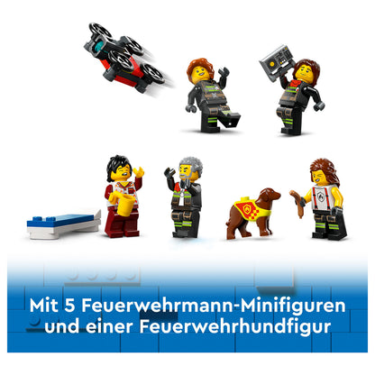 LEGO City Feuerwehrstation mit Drehleiterfahrzeug 60414