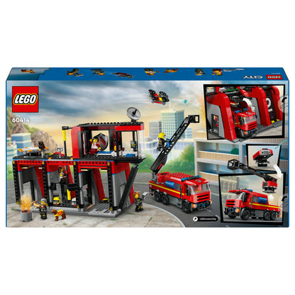 LEGO City Feuerwehrstation mit Drehleiterfahrzeug 60414