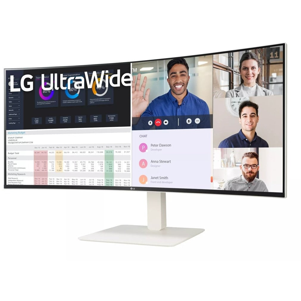 96,5cm/38" (3840x1600) LG 38WR85QC-W Gebogen Nano IPS WQHD+ 2x HDMI DP 1ms USB-C LS 144 Hz