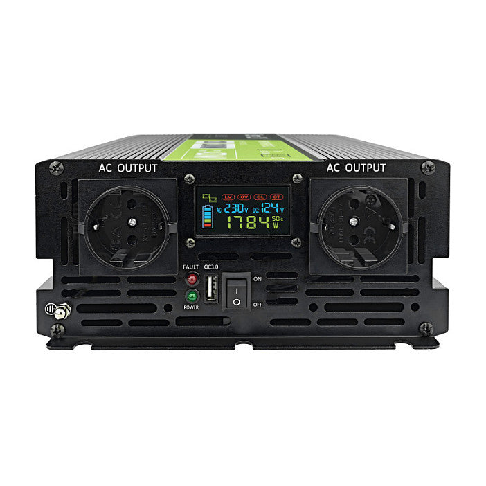 Green Cell KFZ Spannungswandler Power Inverter 12V > 230V 2000W/4000W Display