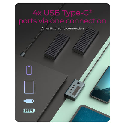 ICY BOX IB-HUB1454-C31 USB-C HUB 4-Port 4xUSB-C Display