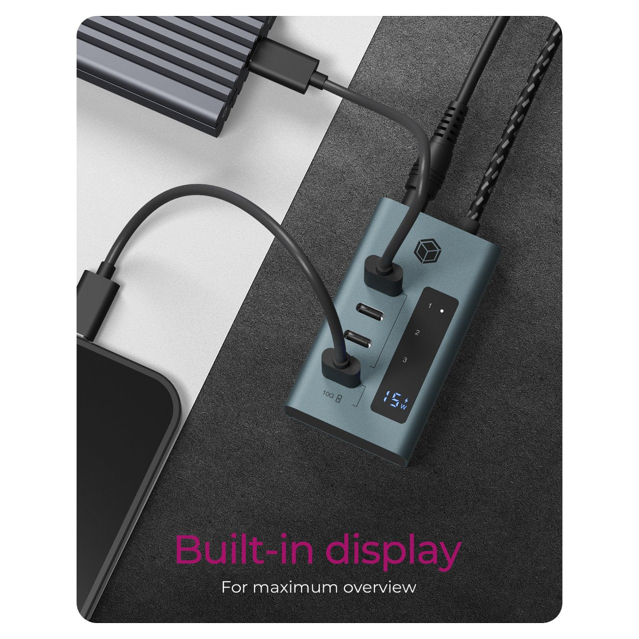 ICY BOX IB-HUB1454-C31 USB-C HUB 4-Port 4xUSB-C Display