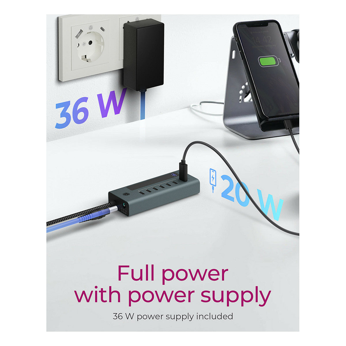 ICY BOX IB-HUB1457-C31 USB-C HUB 7-Port 7xUSB-C Display