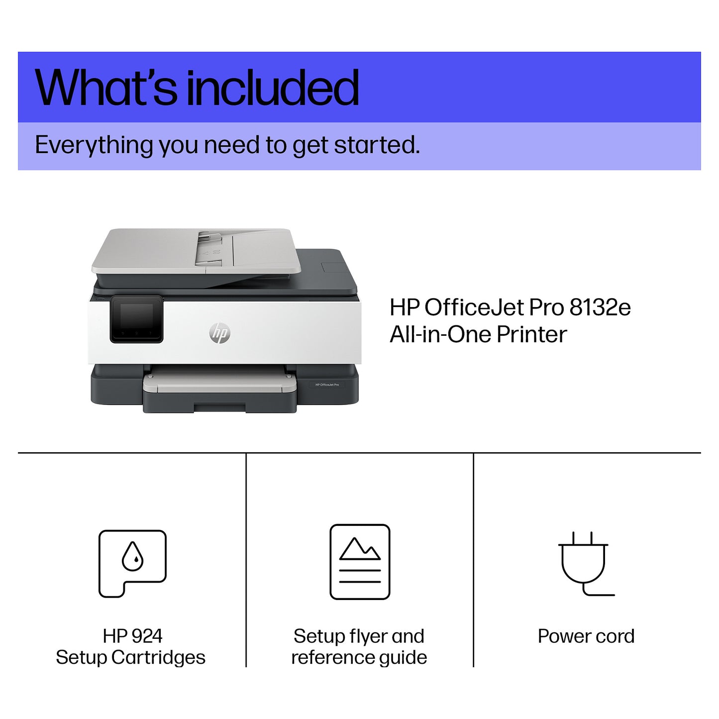 T HP OfficeJet Pro 8132e Tinte-Multifunktionsdrucker 4in1 HP+ A4 LAN WiFi ADF Duplex