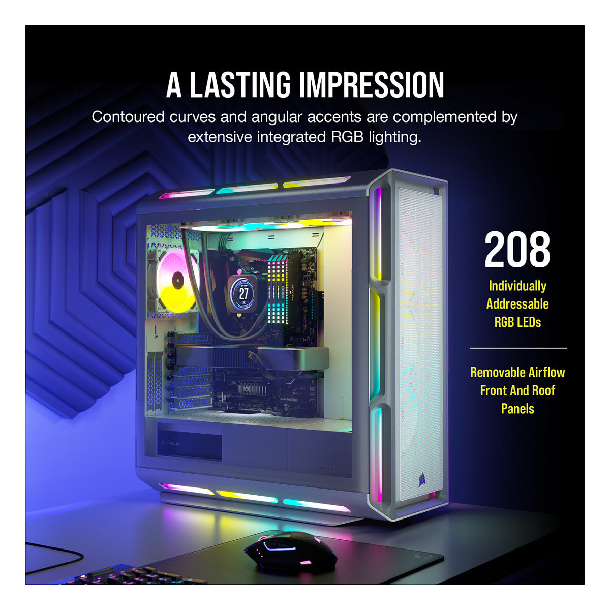 Midi Corsair iCUE 5000T RGB TG White