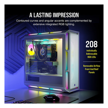Midi Corsair iCUE 5000T RGB TG White