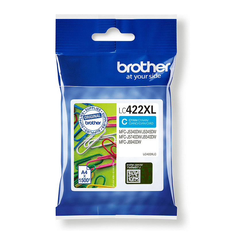 Brother LC422XLC HY Ink Cartridge For BH19M/B Compatible with MFC-J5340DW MFC-J5740DW MFC-J6540DW MFC-J6940DW 1500 pages