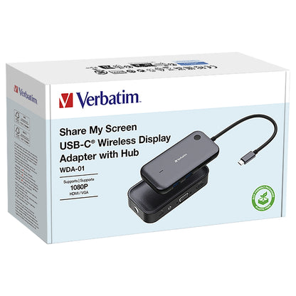 USB-C HUB Wireless-Display-Adapter HDMI/VGA FullHD WDA-01 Verbatim