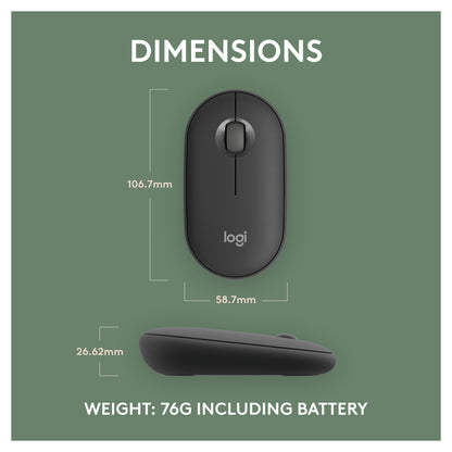 Logitech Pebble Mouse 2 M350s Bluetooth Graphite