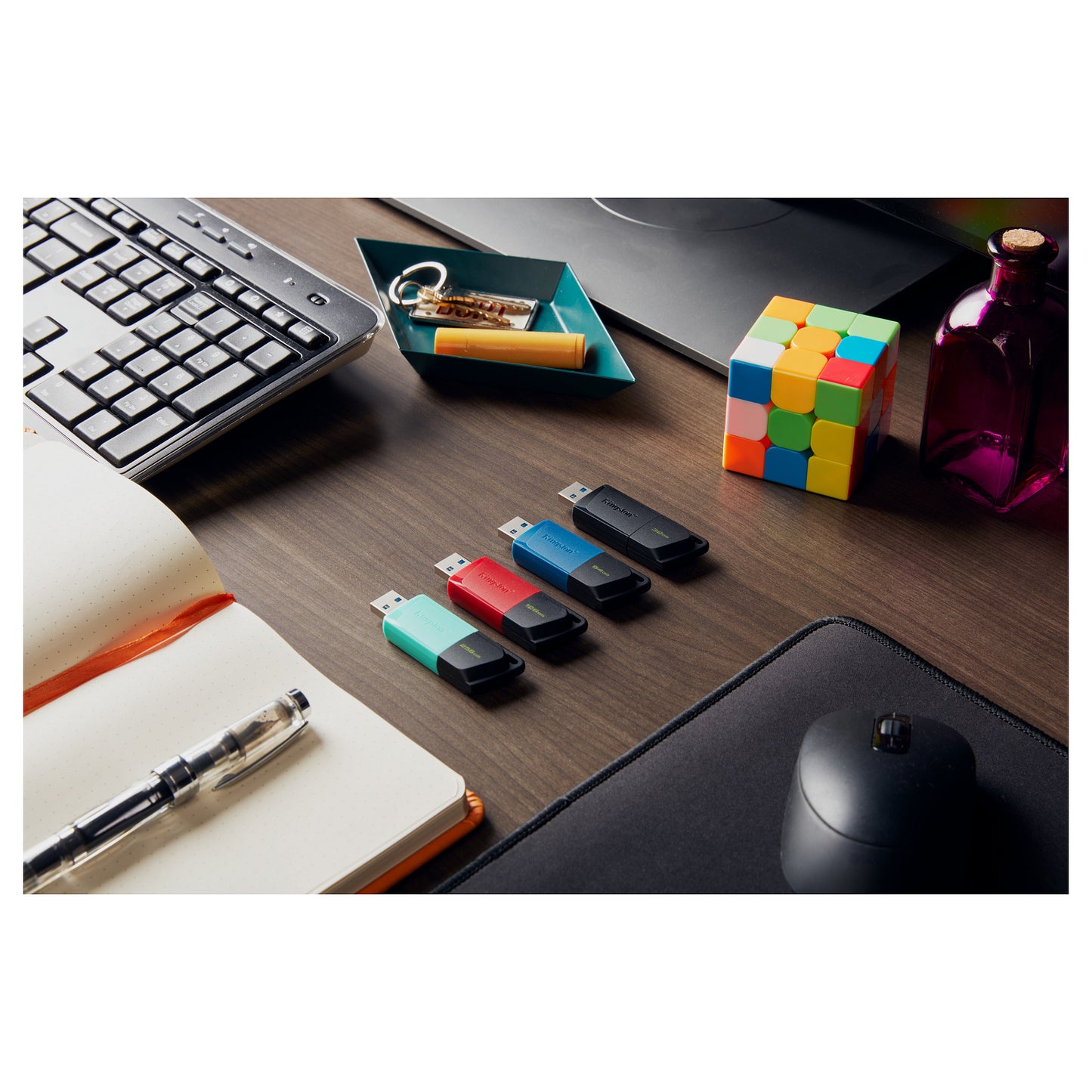 STICK 64GB USB 3.2 Kingston DataTraveler Exodia M 2er Pack Black/Blue