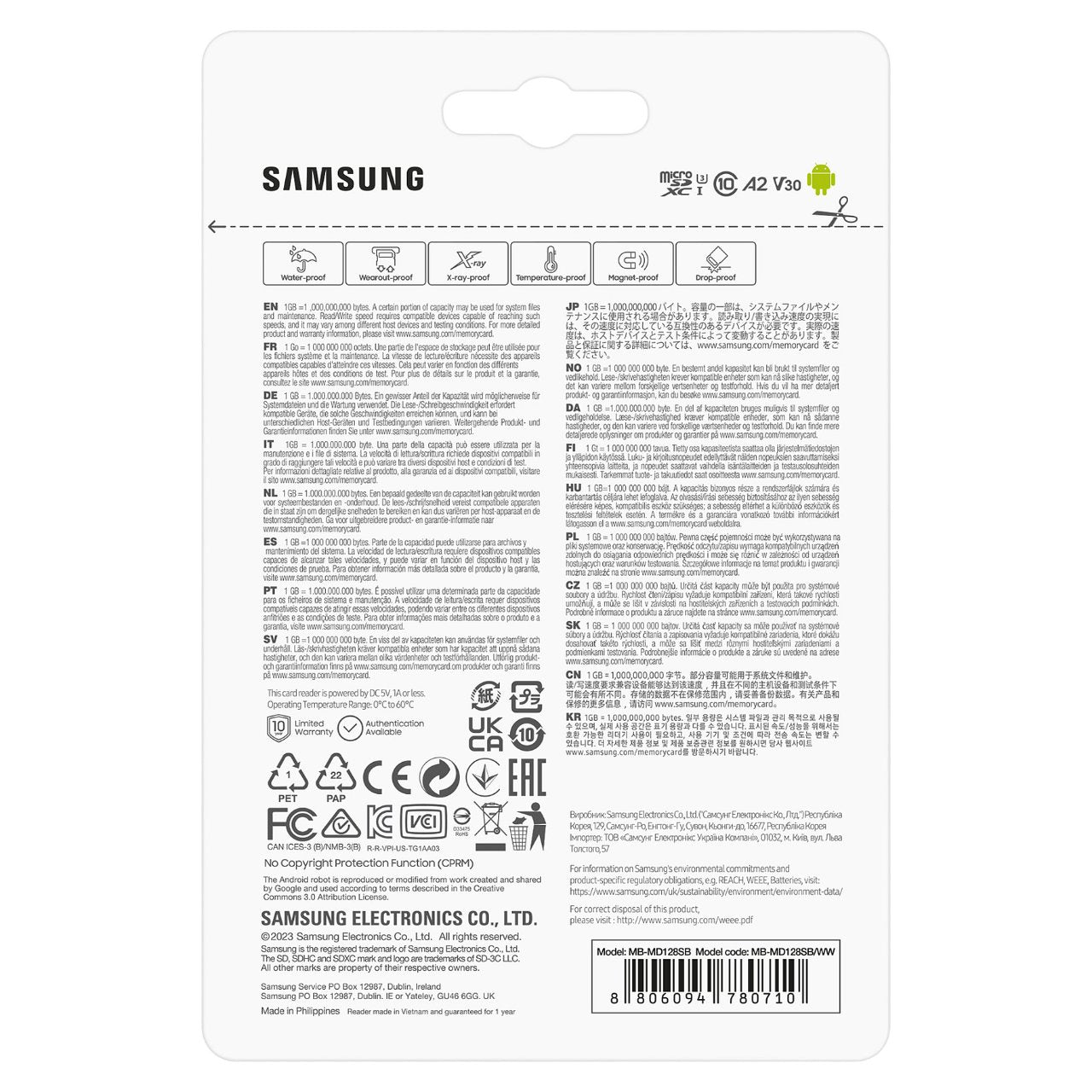 CARD 128GB Samsung PRO Plus microsdxc 180MB/s + USB-Kartenleser
